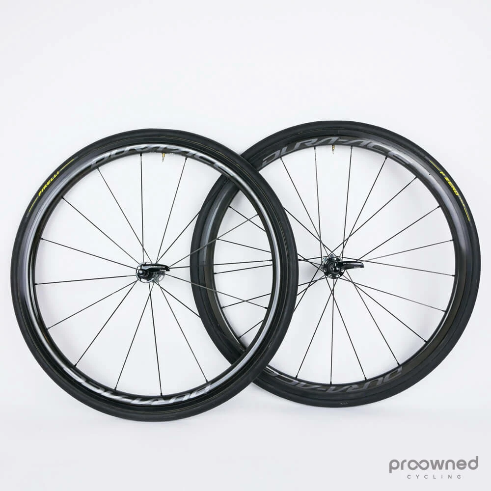 Shimano Dura-Ace WH-R9100 C40 Carbon Tubular Rim Wheelset 4 Shimano Dura-Ace WH-R9100 C40 Carbon Tubular Rim Wheelset - Billede 2