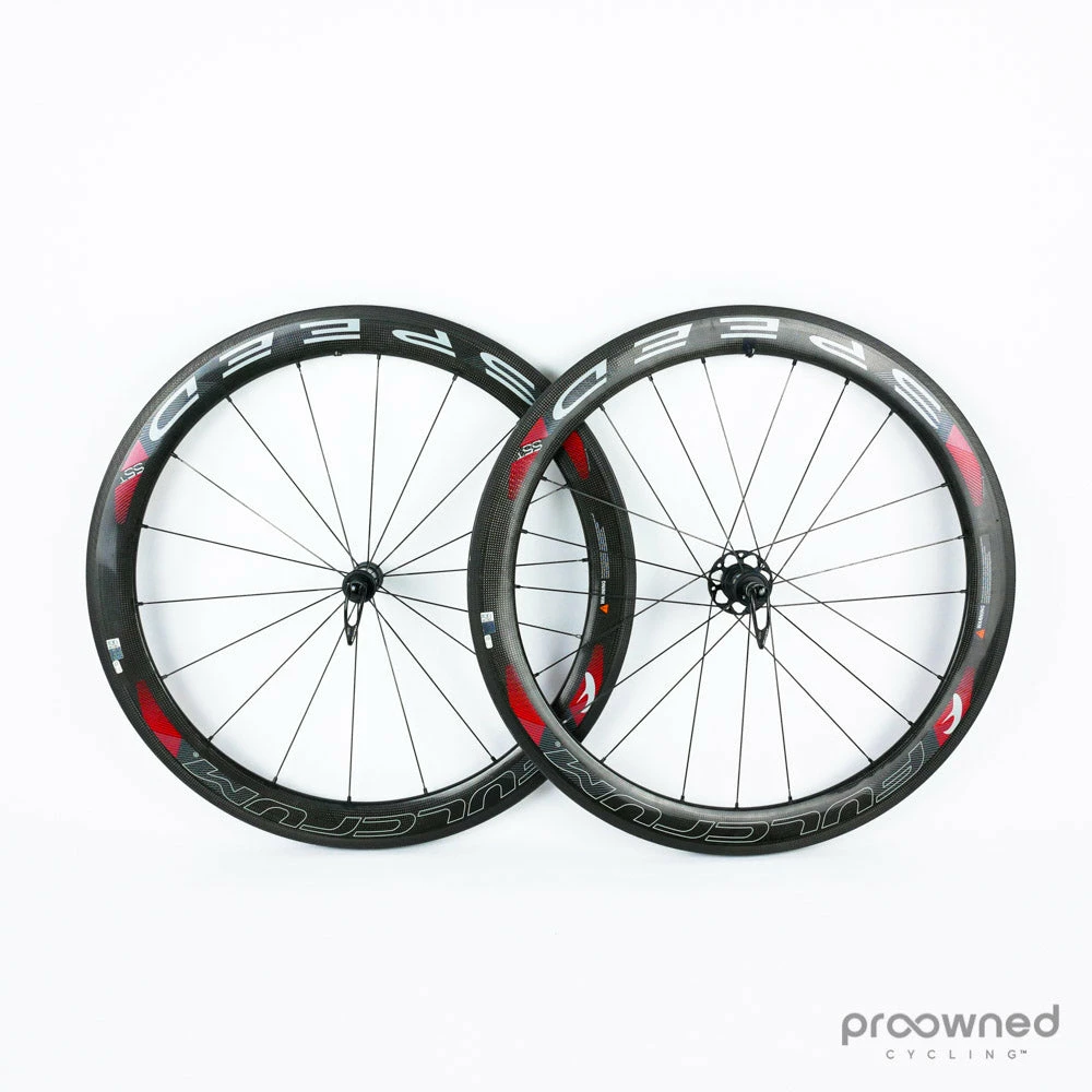 Fulcrum Speed 55T Tubular Wheelset - Black/Red 4 Fulcrum Speed 55T Tubular Wheelset - Black/Red - Billede 2