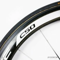 Shimano Dura-Ace 9000 C50 Carbon Tubular Rim Front Wheel -Enve Tire Salg P1500556