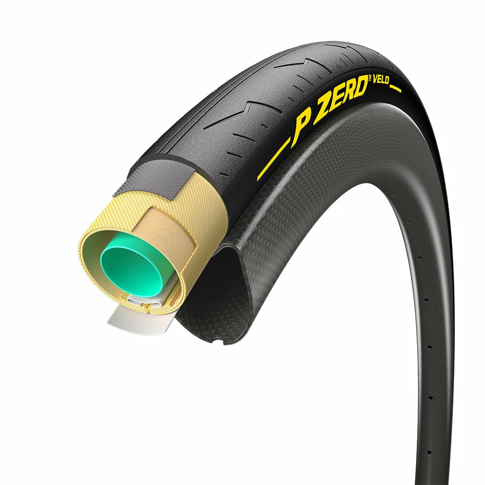 Pirelli P Zero Velo TUB Tire - Black - 700x25c 5 Pirelli P Zero Velo TUB Tire - Black - 700x25c - Billede 3