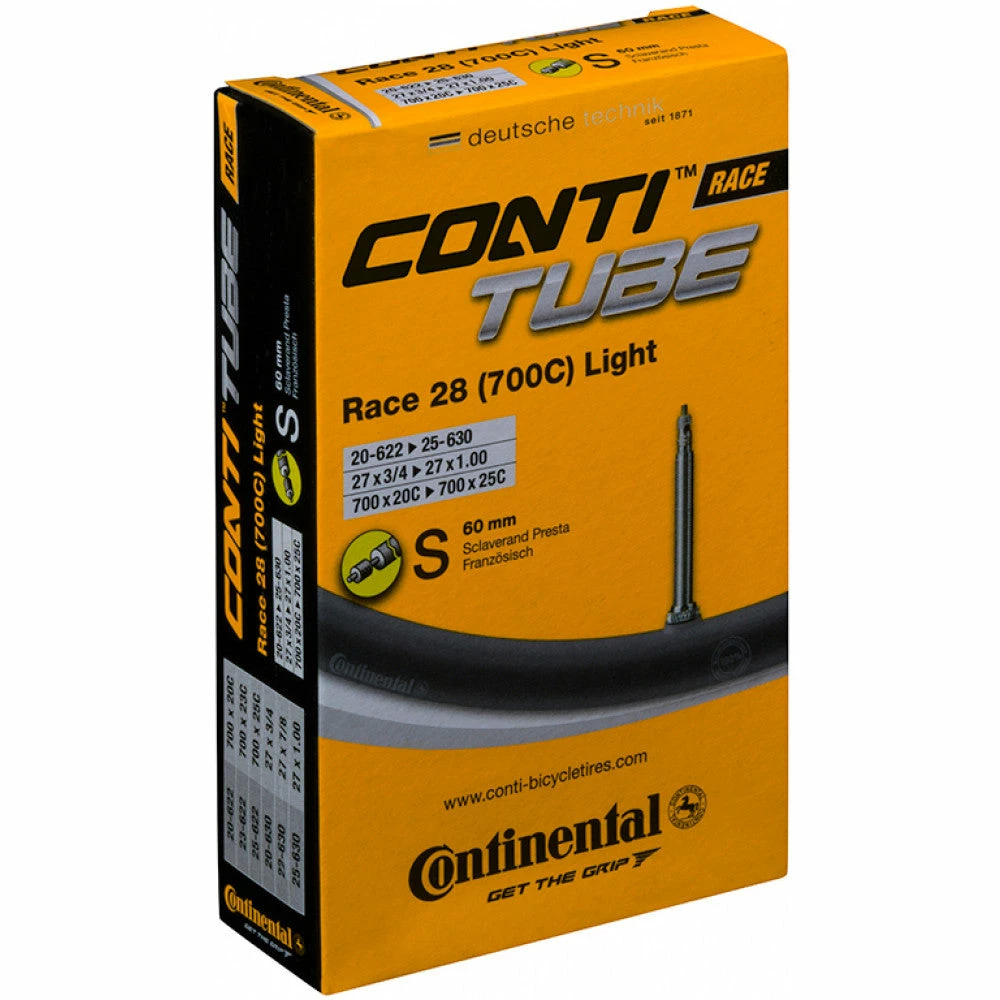 Continental Inner Tube - Race 28 Light - 42mm Presta Valve 3 Continental Inner Tube - Race 28 Light - 42mm Presta Valve